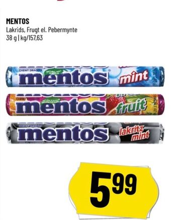 Løvbjerg Mentos pastiller fruit tilbud