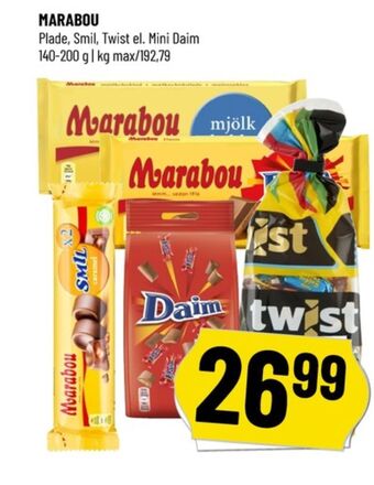 Løvbjerg Marabou chokoladeplade mjölk choklad tilbud