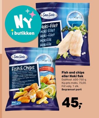 Kvickly Sea side fish n chips tilbud