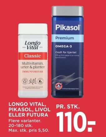 MENY Longo vital vitaminer tilbud