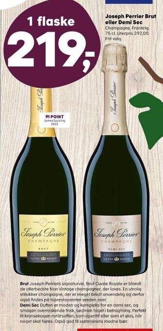 Kvickly Joseph perrier champagne tilbud