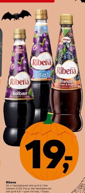 SuperBrugsen Ribena konc. frugtsaft blandet bær & frugt tilbud