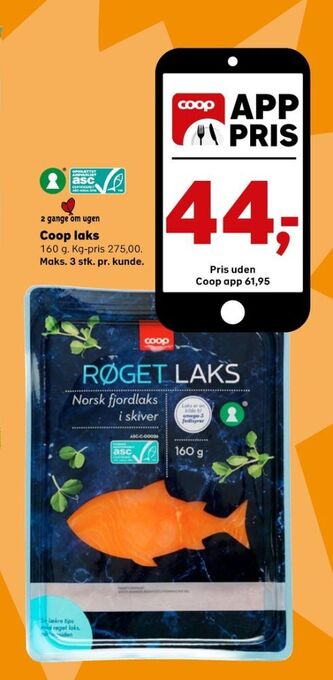 SuperBrugsen Coop laks i skiver tilbud