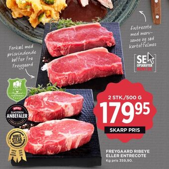 MENY Freygaard okseentrecotes tilbud