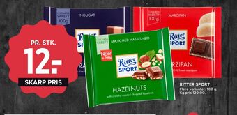 Ritter sport chokoladeplade marzipan