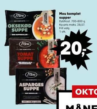 SuperBrugsen Mou aspargessuppe komplet tilbud