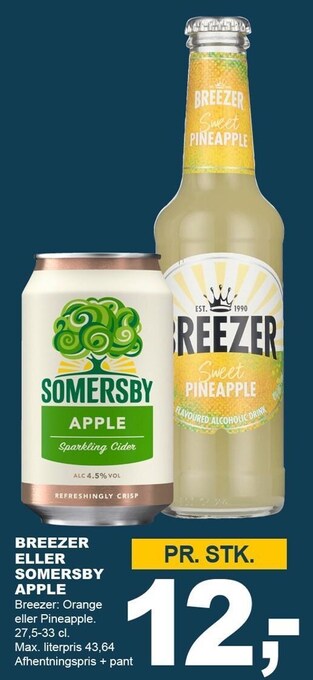 Let-Køb Breezer eller somersby apple tilbud