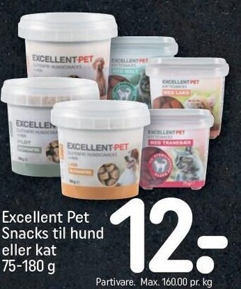 REMA 1000 Excellent pet snacks til hund eller kat tilbud