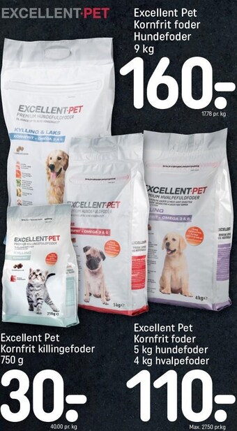 REMA 1000 Excellent pet kornfrit foder tilbud