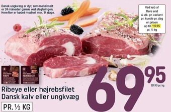REMA 1000 Ribeye eller højrebsfilet tilbud