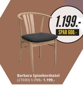 My Home Barbara spisebordsstol tilbud