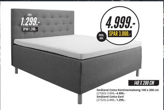 My Home Småland cotta kontinentalseng 140 x 200 cm tilbud
