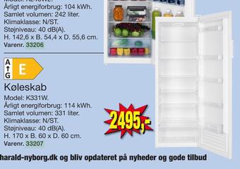 Harald Nyborg Køleskab tilbud