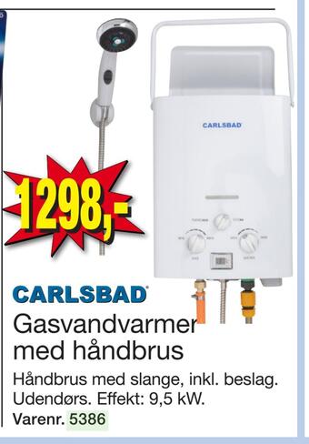 Harald Nyborg Gasvandvarmer med håndbrus tilbud