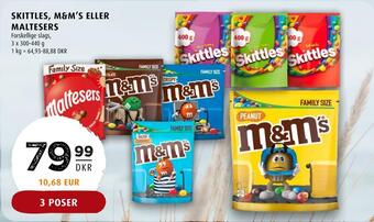 Scandinavian Park Skittles, m&m's eller maltesers tilbud