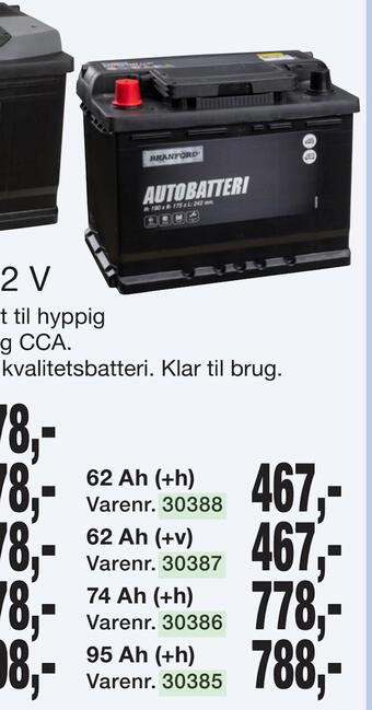 Harald Nyborg Autobatteri 12 v tilbud