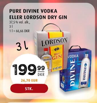 Scandinavian Park Pure divine vodka eller lordson dry gin tilbud