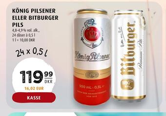 Scandinavian Park König pilsener eller bitburger pils tilbud