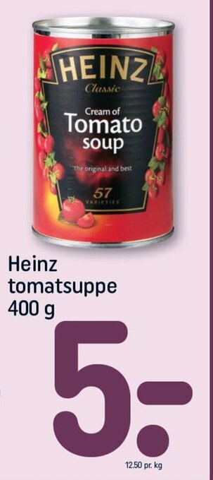 REMA 1000 Heinz tomatsuppe 400 g tilbud