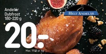 REMA 1000 Andelår Dybfrost 180-220 g tilbud