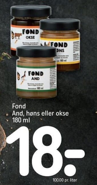REMA 1000 Fond And, høns eller okse 180 ml tilbud