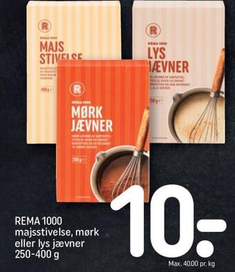 REMA 1000 REMA 1000 majsstivelse, mørk eller lys jævner 250-400 g tilbud