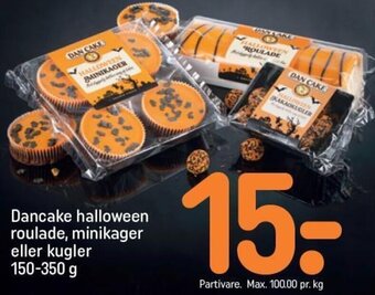 Dancake halloween roulade, minikager eller kugler 150-350 g