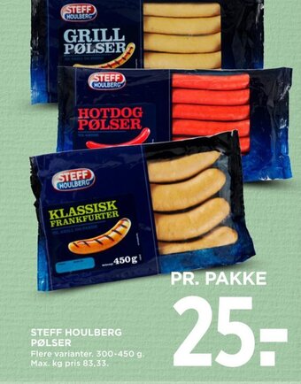 MENY STEFF HOULBERG PØLSER tilbud