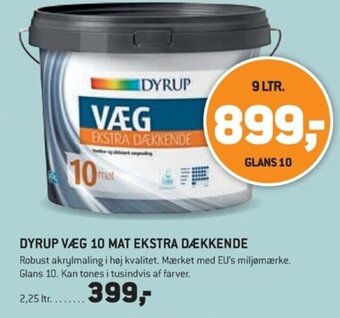 XL-BYG DYRUP VÆG 10 MAT EKSTRA DÆKKENDE tilbud