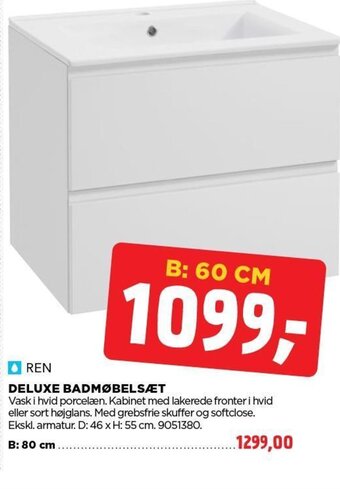 jem & fix DELUXE BADMØBELSÆT tilbud