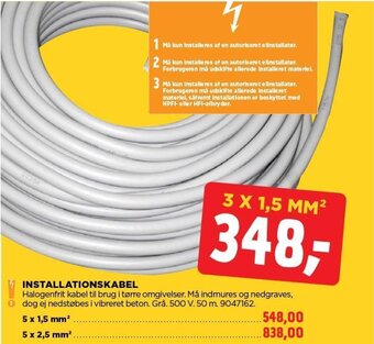 jem & fix INSTALLATIONSKABEL tilbud