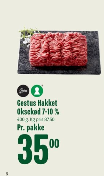 Min Købmand Gestus hakket oksekød 10-14% tilbud