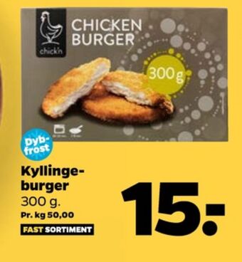 Netto Chickn kyllingeburger tilbud