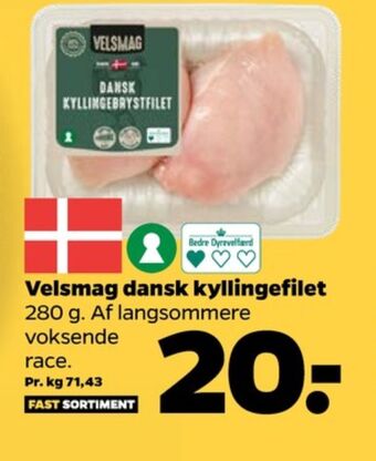 Netto Velsmag kyllingebrystfilet tilbud