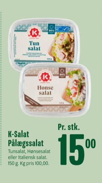 Min Købmand K-salat hønsesalat tilbud