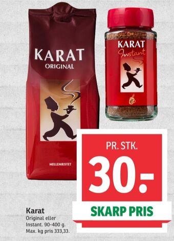 SPAR Karat instant kaffe tilbud