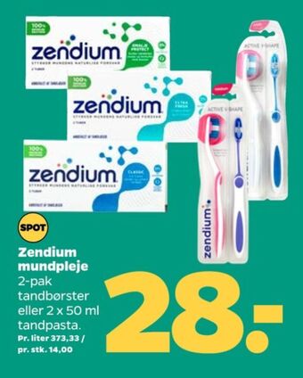 Netto Zendium tandpasta tilbud