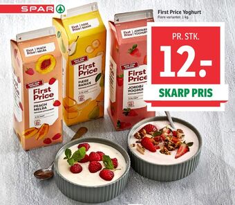 SPAR First price yoghurt jordbær tilbud