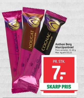 SPAR Anthon berg marcipanbrød nougat tilbud