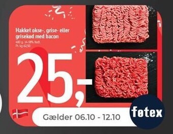 Netto Hakket oksekød eller hakket grisekød, 400 g tilbud