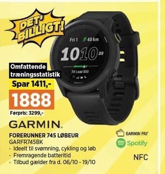 Power Garmin forerunner 745 løbeur tilbud