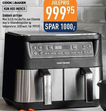 Imerco Dobbelt airfryer tilbud