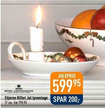 Imerco Stjerne riflet jul lysestage tilbud