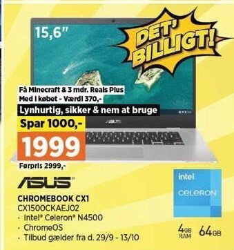 Power Asus chromebook cx1 tilbud