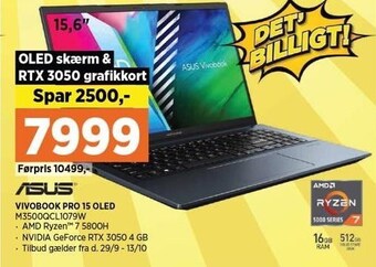 Power Asus vivobook pro 15 oled tilbud