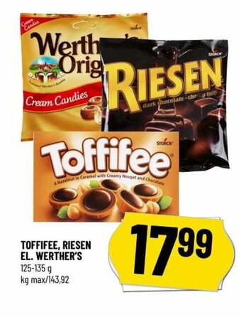 Løvbjerg TOFFIFEE, RIESEN EL. WERTHER'S tilbud