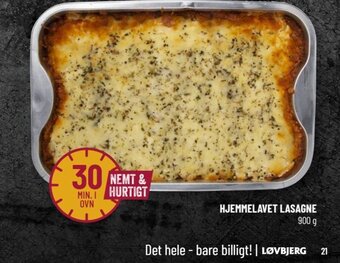 Løvbjerg HJEMMELAVET LASAGNE tilbud
