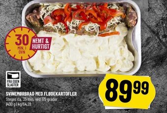Løvbjerg SVINEMØRBRAD MED FLØDEKARTOFLER tilbud