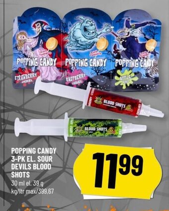 POPPING CANDY 3-PK EL. SOUR DEVILS BLOOD SHOTS 30 ml