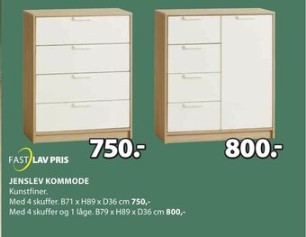 JYSK JENSLEV KOMMODE tilbud